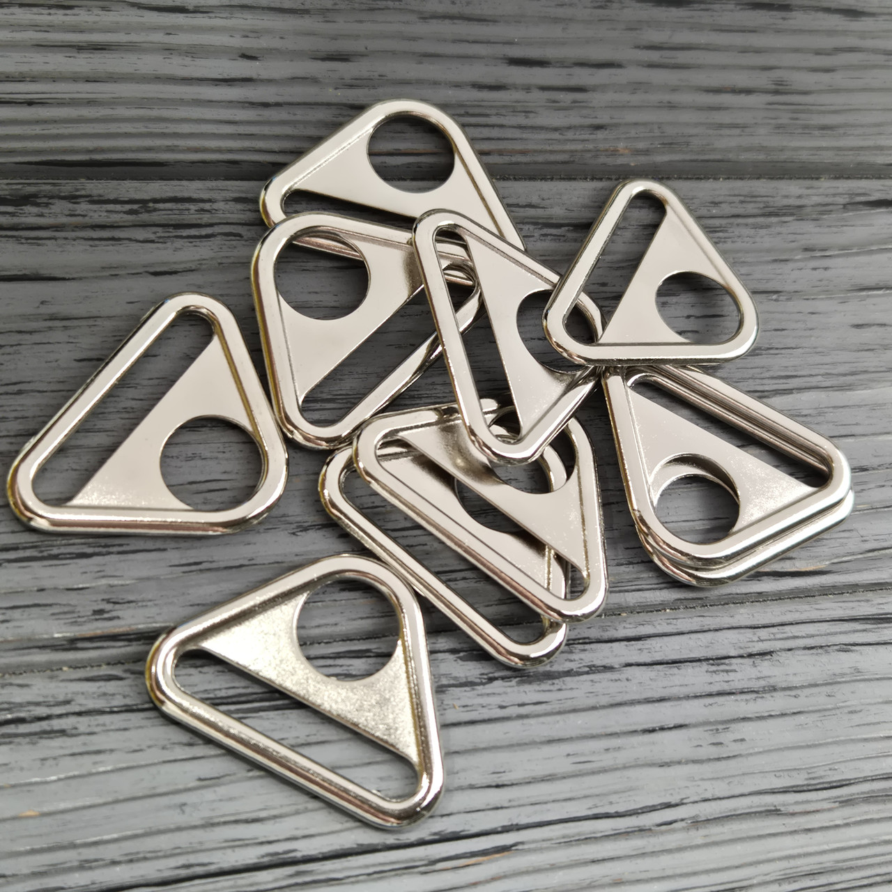 Трикутник для сумки 38 мм Нікель, фото 1