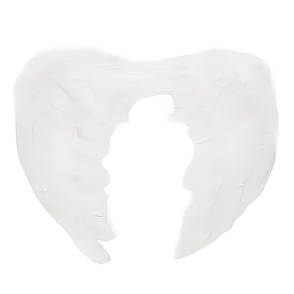 Білі крила ангела RESTEQ 80 см — пір’яні реалістичні крила для косплею, фотосесій та святкових подій, фото 2