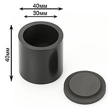 Графітовий тигель з кришкою для плавлення металів, Ø40×40 мм