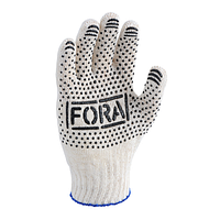 Рукавички 15200 трикотаж з крапкою ПВХ клас 7 білий ДКГ