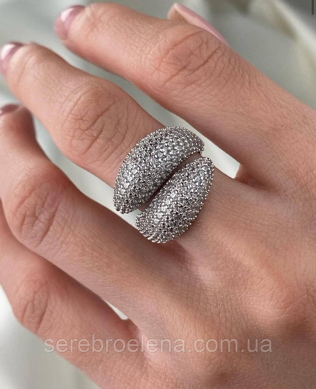 Жіноча срібне кільце, каблучка, родій 0846.10р, фото 1