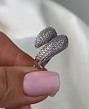 Жіноча срібне кільце, каблучка, родій 0846.10р, фото 3