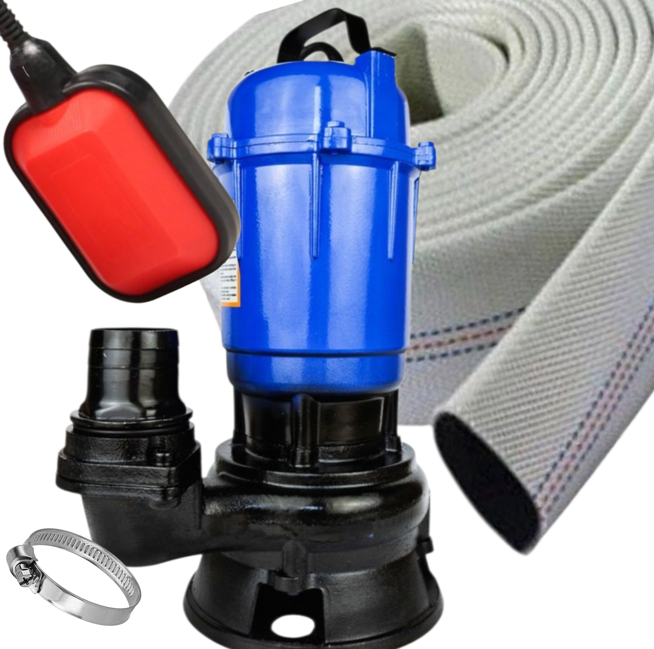 НАСОС + ШЛАНГ 20м фекальний насос для каналізації, фото 1