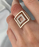 Срібне кільце з золотими пластинами 1537.50, фото 3