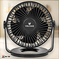 Настільний акумуляторний вентилятор 5 В 1.5 А Li-Ion 1.2 Ач USB-A USB-C Velano VELWEBS0011 вентилятори