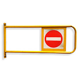 Б/В Жовті турнікети до магазину без стійки 67х26 см, Хвіртка для магазину, Прапорці для магазину