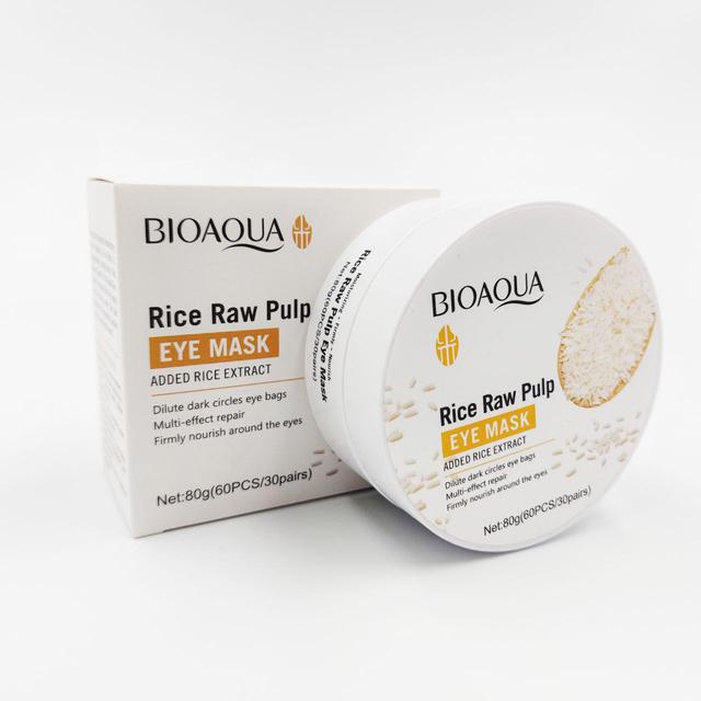 Гідрогелеві Патчі з Екстрактом рису BIOAQUA комплексний догляд, 60шт