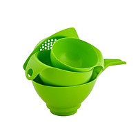 Набір зливних воронок 4в1 пластик оливковий Алеана