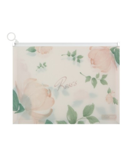 Папка-конверт на zip-блискавці ARABESKI, А4, непрозорий матовий, пластик, кораловий, фото 1