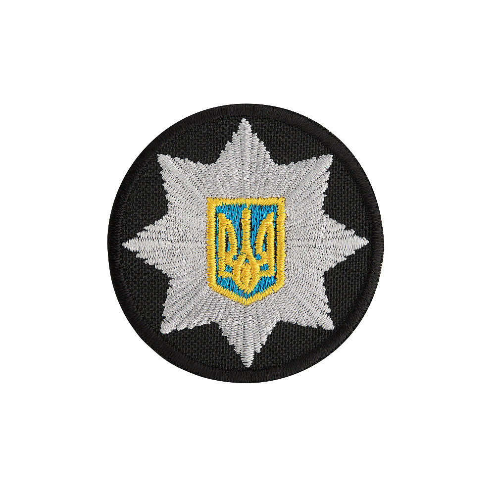Кокарда Поліція кругла 5 см чорна, фото 1