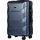 Валіза Wings PEACOCK 148 на 97 л з abs пластику розмір L на колесах, висувна ручка, кодовий замок, чорний, фото 2