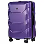 Валіза Wings PEACOCK 148 на 97 л з abs пластику розмір L на колесах, висувна ручка, кодовий замок, чорний, фото 4