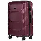 Валіза Wings PEACOCK 148 на 97 л з abs пластику розмір L на колесах, висувна ручка, кодовий замок, чорний, фото 7