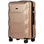 Валіза Wings PEACOCK 148 на 97 л з abs пластику розмір L на колесах, висувна ручка, кодовий замок, чорний, фото 8