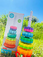 Пірамідка 31403 висота 35,5см, гвинтова пірамідка, спіральна пірамідка, кільця (текстурні), в коробці 13,5-36-8см, фото 8