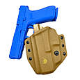 Кобура Hit Factor ver.1 для Glock - 17 / 22 / 47 лівша Coyote Brown, фото 4