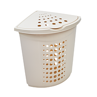 Кошик для білизни 45л кутовий біла троянда Алеана