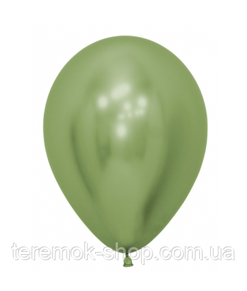 Куля латексна хром фруктова зелена повітряна 30 см 12" Китай
