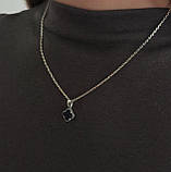 Срібний кулон конюшина, родій 1282.11р, фото 3