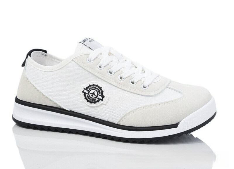 Кросівки жіночі Navigator текстильні на шнурках білі