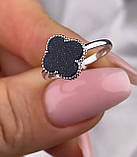 Срібне жіноче кільце каблучка конюшина з Нічь Каїра 1282.11р, фото 4