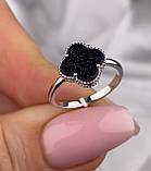 Срібне жіноче кільце каблучка конюшина з Нічь Каїра 1282.11р, фото 5