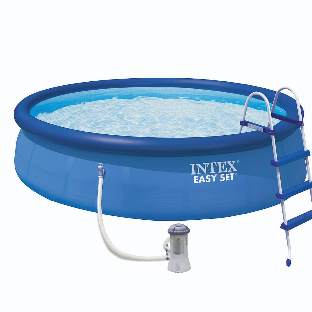 Басейн надувний Intex Easy Set 26166 457×107 см — з фільтр-насосом, тентом, підстилкою та драбинкою, 12430 л, фото 1