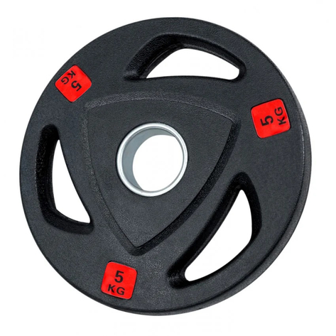 Диск олімпійський обгумований чорний Качай Залізо 5 кг 51 мм, фото 1