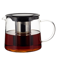 Заварник 1000мл зі з'ємним ситечком скло/нержавіюча сталь 0776M KAMILLE