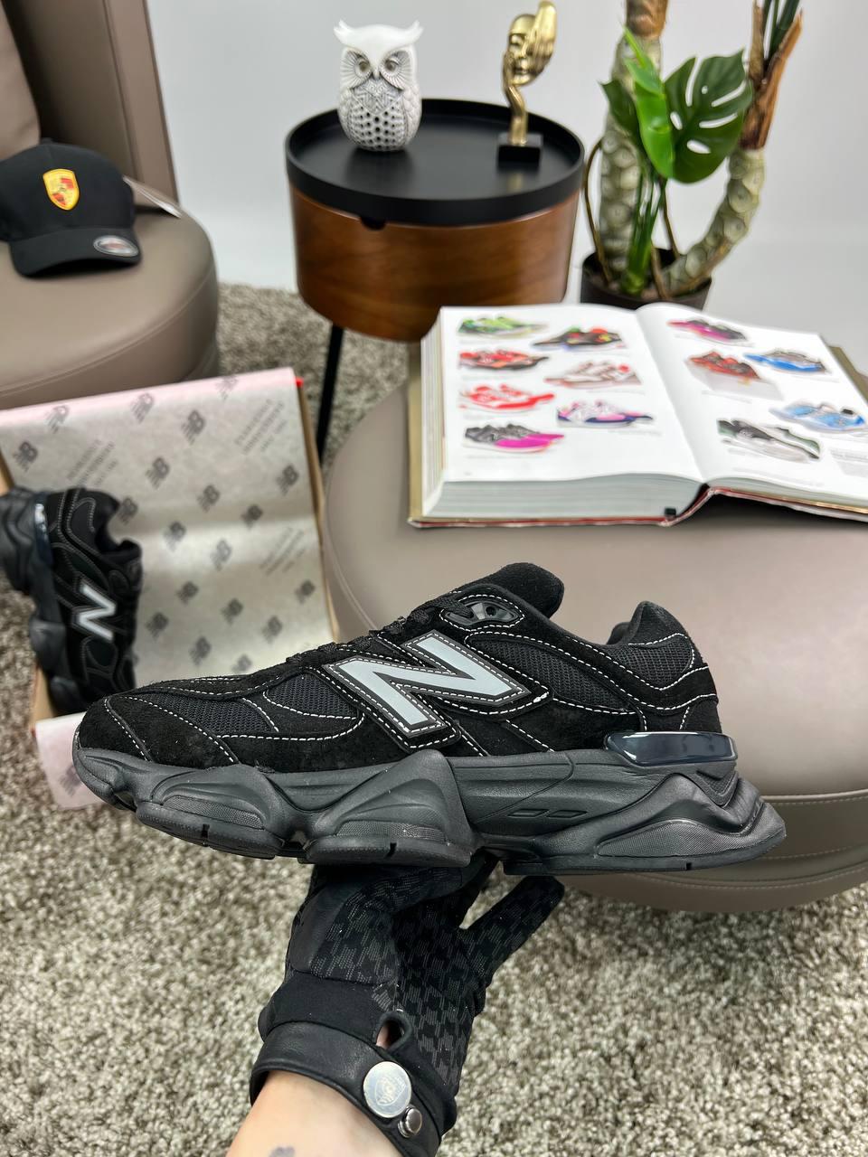 Чоловічі кросівки замша текстиль New Balance 9060 Phantom Reflective, кеди Нью Беланс чорні. Чоловіче взуття