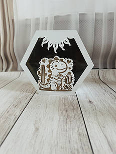 🦕 Іменна копілка «Діно» – твій маленький сейф для великих мрій!, скарбничка мрій