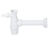 Сифон 1 1/2" d40мм для кухонної мийки з підводом Wirquin