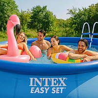 Басейн надувний Intex Easy Set 26166 457×107 см — з фільтр-насосом, тентом, підстилкою та драбинкою, 12430 л, фото 2