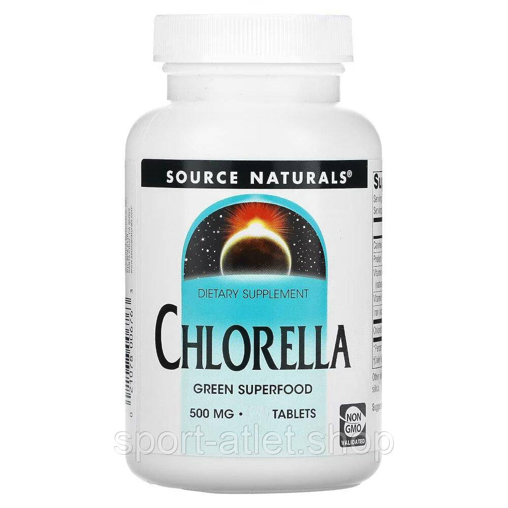 Натуральна добавка Source Naturals Chlorella, 100 таблеток, фото 1