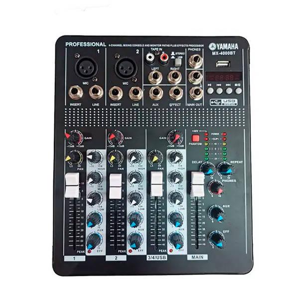 Аудіомікшер із вбудованим підсилювачем Yamaha MX-4000BT (4 канали)