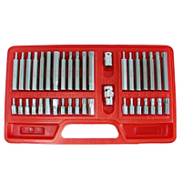 Набір біт TORX 3/8''/1/2''*(T20-T55/M5-M12/H4-H12) 40шт CrV MEGA