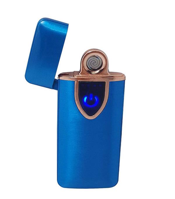 Спіральна сенсорна електрична USB запальничка Lighter Блакитна (ART 018-2)