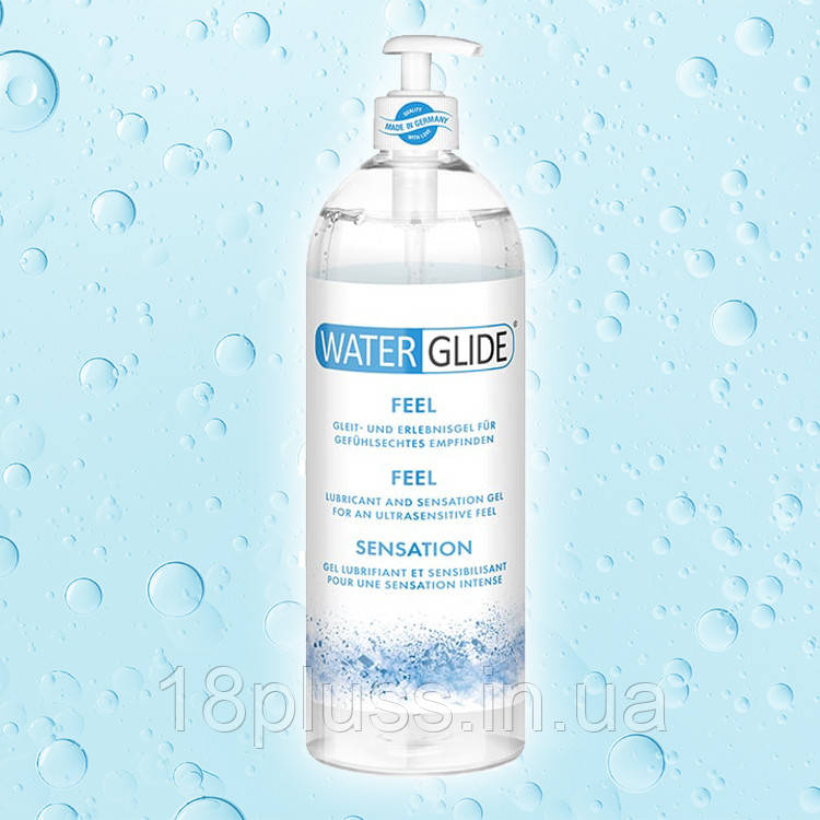 Універсальний лубрикант на водній основі без запаху, кольору та смаку WaterGlide Feel, 1000 мл, фото 1