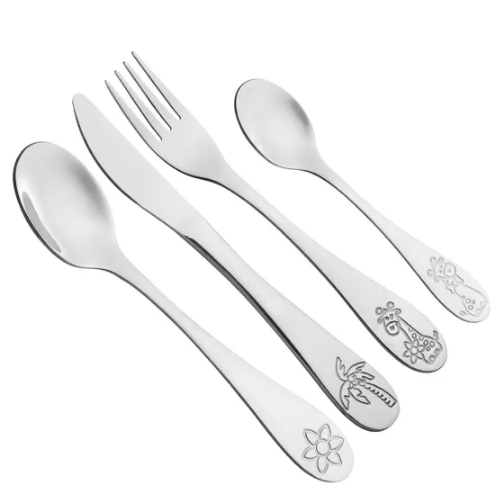 Набір дитячих столових приборів 4 предмети нержавіюча сталь 5335 KAMILLE