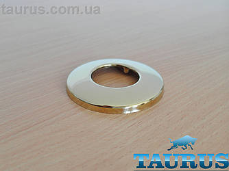 Золотий круглий фланець ThermoPulse Gold розмір D70 мм / висота 9 мм, під внутрішній розмір 3/4" (26мм). Латунь