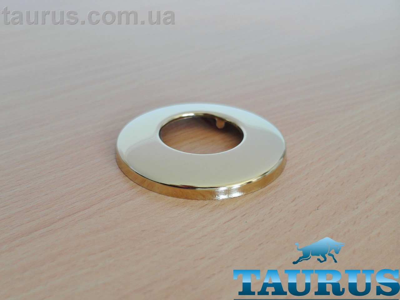 Золотий круглий фланець ThermoPulse Gold розмір D70 мм / висота 9 мм, під внутрішній розмір 3/4" (26мм). Латунь, фото 1