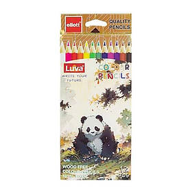 Набір кольорових олівців Luva Ellott Bambi CQ1004-12-1, 12 кольорів, Toyman