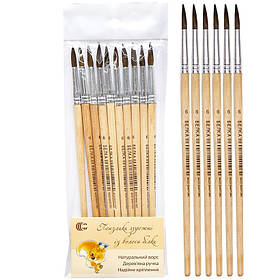 Пензлик художній "Білка №6" COLOR-IT 89597, 1 Шт, Toyman