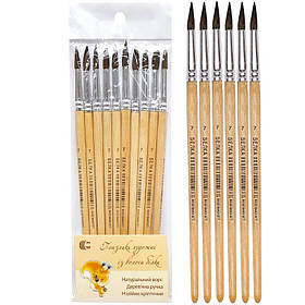 Пензлик художній "Білка №7" COLOR-IT 89598, 1 Шт, Toyman