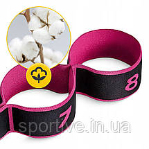 Еспандер з петлями для розтяжки 4FIZJO 90 см Black/Pink (P-5907739313782), фото 4