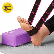 Еспандер з петлями для розтяжки 4FIZJO 90 см Black/Pink (P-5907739313782), фото 5