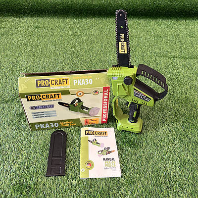 Акумуляторна міні пила Procraft PKA30 (20см шина, 20В) Без АКБ та ЗУ. Безщіткова пилка Прокрафт PKA-30