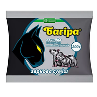Принада для знищення гризунів 200гр зерно Багіра Укравіт