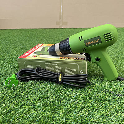 Шуруповерт мережевий Procraft PB800 (280Вт, 22Нм) з металевим патроном. Електрошуруповерт Прокрафт