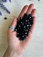 Намистини " Кришталеві Куб " 8 мм, чорні непрозорі 500 грамів